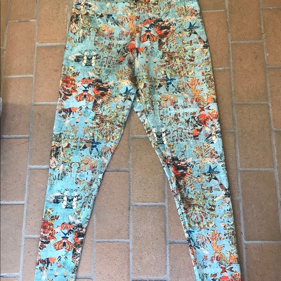 Soft Surroundings Pants - SOFT SURROUNDINGS HAVE TO HAVE CORDUBA PRINT ANKLE LEGGINGS SIZE PETITE LARGE